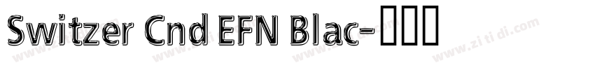 Switzer Cnd EFN Blac字体转换